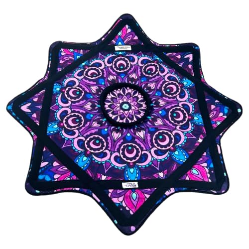 Mougee Classic Flow Star for Beginners Advanced Fun Challenging Flow Toy Vibrant Colors Patterns 27 Diameter 15 Ounce Weight Flower Power with Power Ring - Image 1