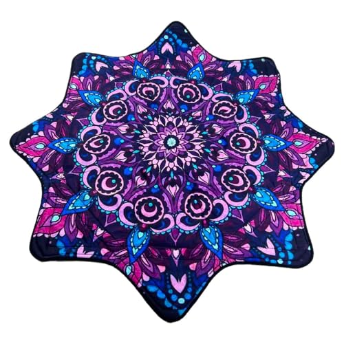 Mougee Classic Flow Star for Beginners Advanced Fun Challenging Flow Toy Vibrant Colors Patterns 27 Diameter 15 Ounce Weight Flower Power with Power Ring - Image 5