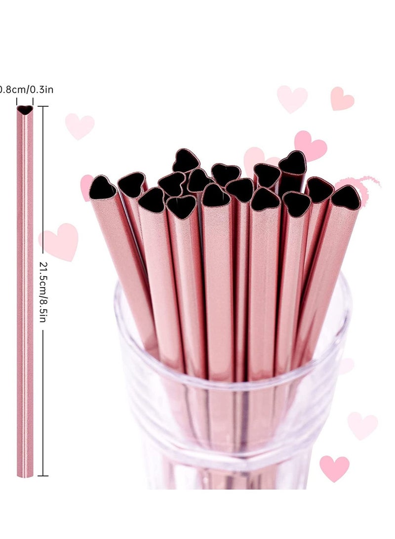 Excefore Stainless Steel Straws Reusable Metal Drinking for 30oz and 20oz Tumblers Yeti Dishwasher Safe, 2 Cleaning Brushes Included, Pearl Pink  - Image 4