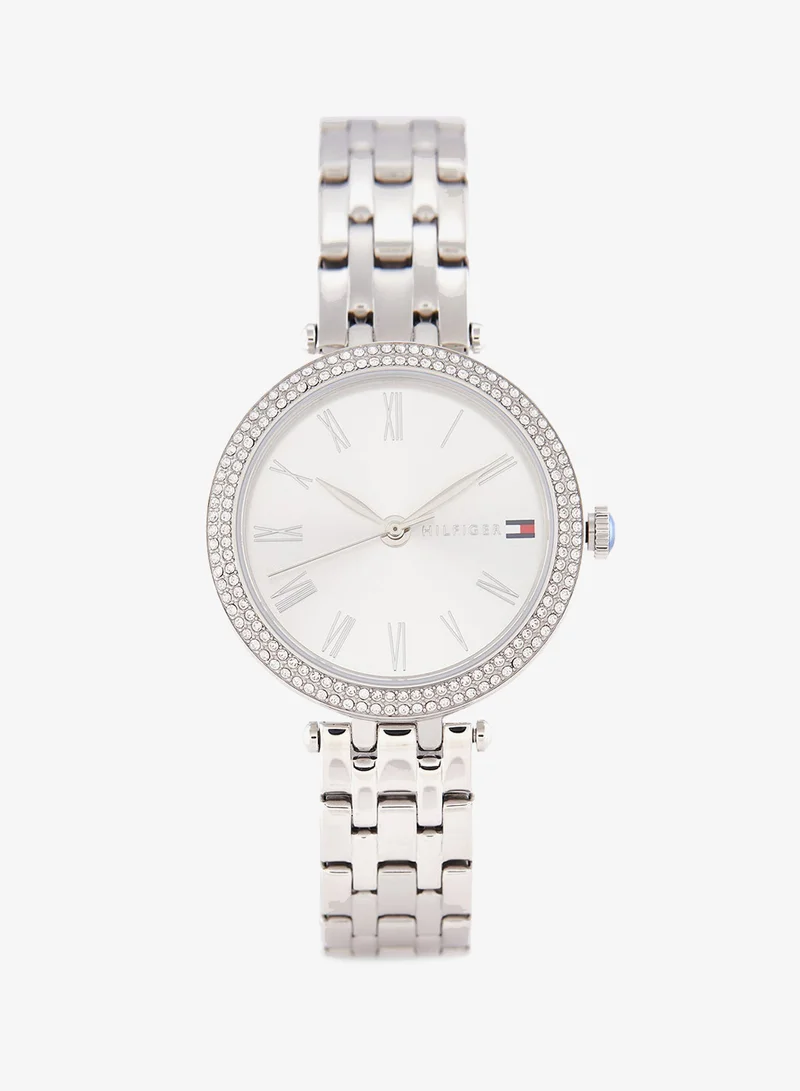 TOMMY HILFIGER 3-Hand Womens Quartz Movement Watch With Silver Stainless Steel Bracelet - 1782719