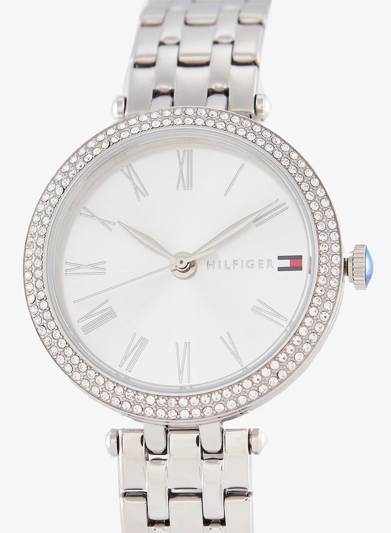 TOMMY HILFIGER 3-Hand Womens Quartz Movement Watch With Silver Stainless Steel Bracelet - 1782719