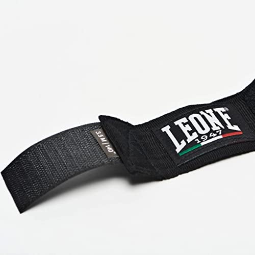 LEONE 1947 AB705 Boxing Hand Wraps Elastic Cotton Wrist Knuckle Support for Boxing MMA Muay Thai Pair 138 col Black - Image 3