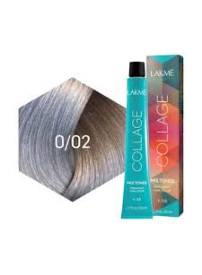 Lakme Collage Clear Hair Color - Mix Tone Silver 0/02