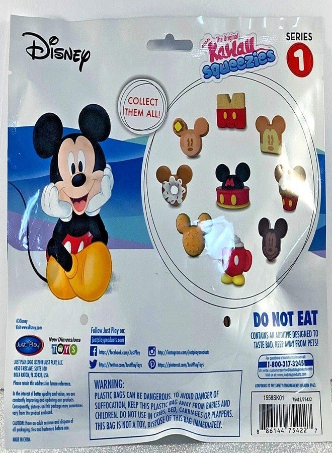 Kawaii Just Play Squeezies Mickey Donut, Multicolor - Image 4