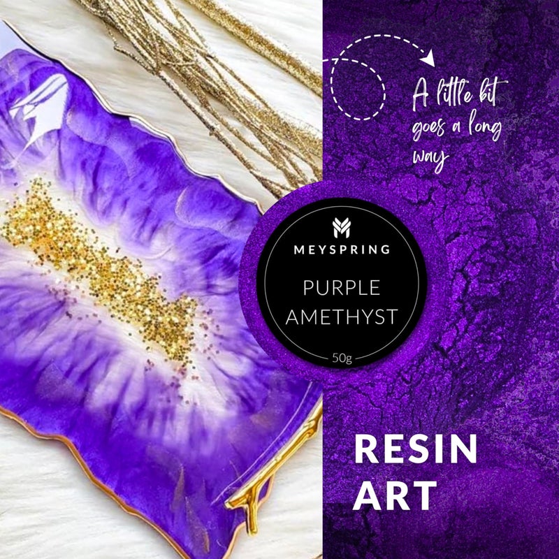 MEYSPRING Purple Amethyst Epoxy Resin Color Pigment - 50g - Mica Powder for Epoxy Resin - Image 3