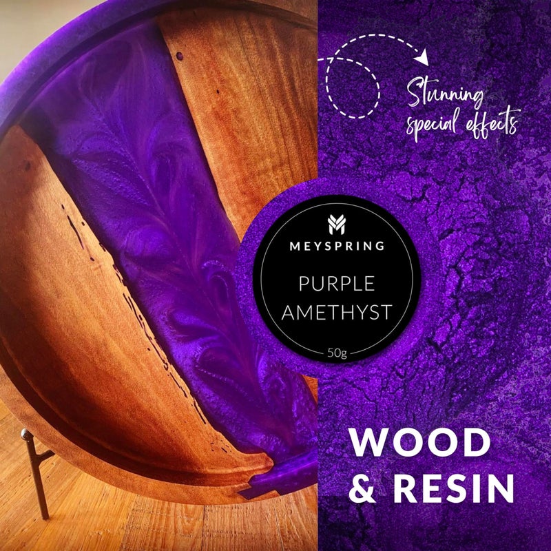 MEYSPRING Purple Amethyst Epoxy Resin Color Pigment - 50g - Mica Powder for Epoxy Resin - Image 5