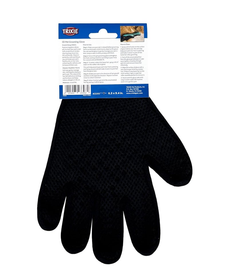 TRIXIE Pet Grooming Glove for Dogs and Cats Cleans and Gently Softens Coat - Image 3