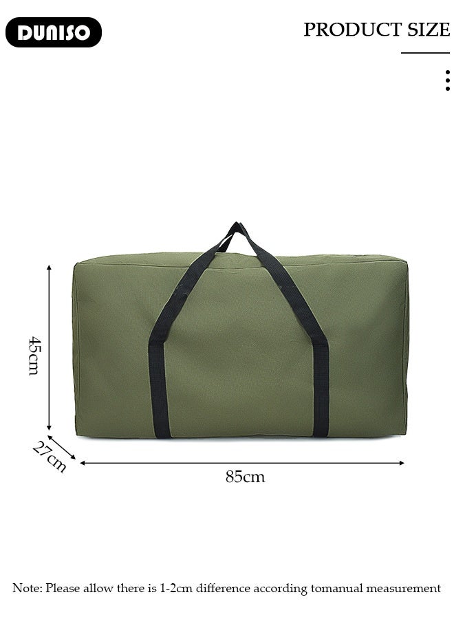 DUNISO 2Packs Large Moving Bags, Foldable Storage Tote with Double Zippers, Storage Totes For Space Saving, Sturdy Carrying Handles for Travel, College Moving Supplies, Bedding, Clothes - Image 4
