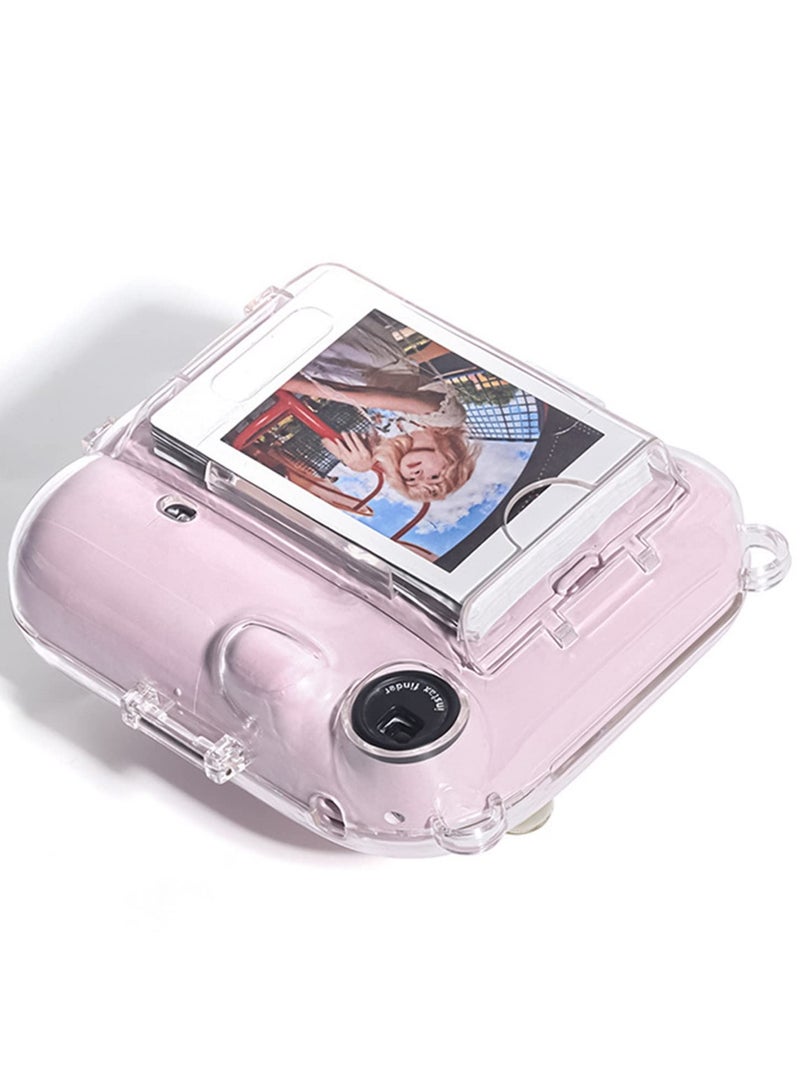 KASTWAVE Clear Case for Fuji Instax Mini 12/Polaroid Mini 12, Case for Fujifilm Instax Mini 12 Instant Camera with Back Photos Pocket, Shoulder Strap and Beautiful Sticker - Image 4
