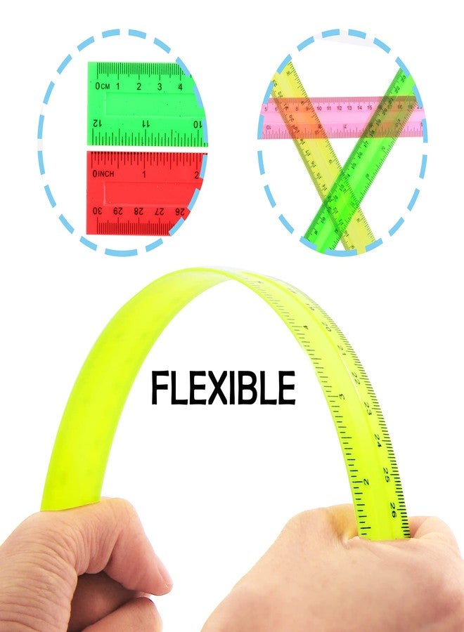 LYDTICK 64 Pack Rulers Bulk for Classroom 12 inch, Plastic Clear Rulers for Office Back to School Supplies with Inches and Centimeters - Image 2