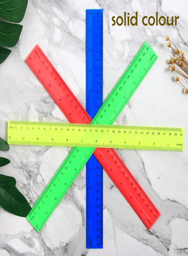 LYDTICK 64 Pack Rulers Bulk for Classroom 12 inch, Plastic Clear Rulers for Office Back to School Supplies with Inches and Centimeters - Image 4