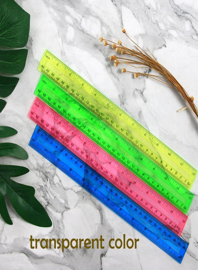 LYDTICK 64 Pack Rulers Bulk for Classroom 12 inch, Plastic Clear Rulers for Office Back to School Supplies with Inches and Centimeters - Image 3