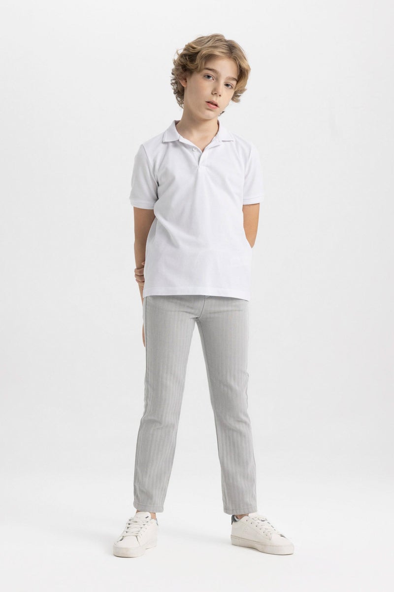DeFacto Grey Boy Boy Regular Fit Standard Leg Trousers Casual - Image 3