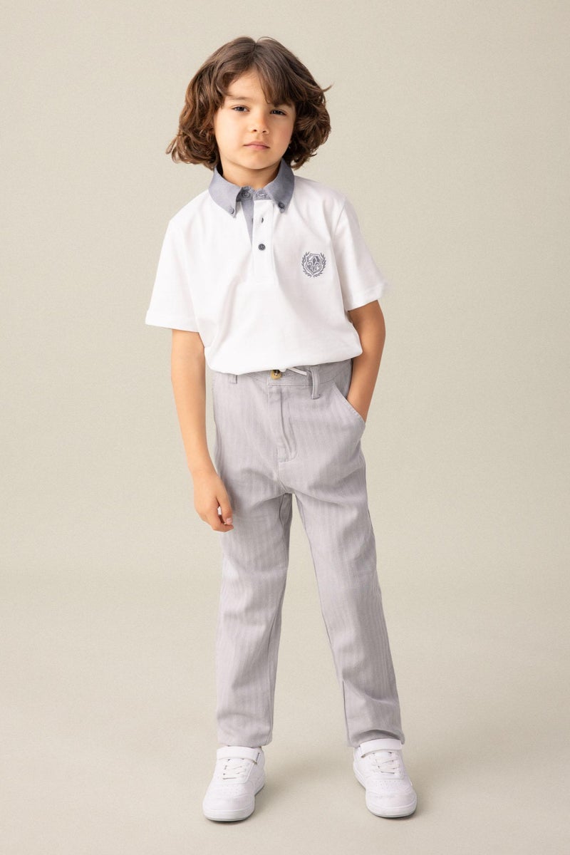 DeFacto Grey Boy Boy Regular Fit Standard Leg Trousers Casual - Image 1