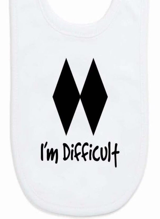 ChalkTalkSPORTS Skiing & Snowboarding Baby & Infant Bib | I'm Difficult | Soft Microfiber Bib - Image 3