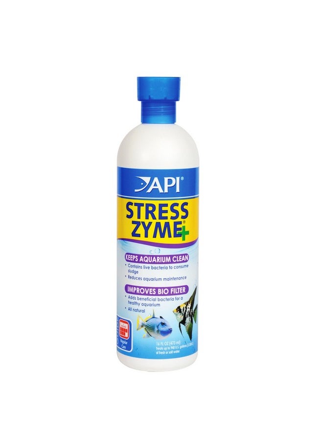 API - Stress Zyme Freshwater And Saltwater Aquarium Cleaning Solution 16Ounce Bottle - Image 1