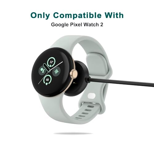 Tobfit USB Charger Cable Compatible for Google Pixel Watch 2 3, Magnetic Charging Cord Replacement for Pixel Watch 3 2 Smartwatch 50cm (Black) - Image 5