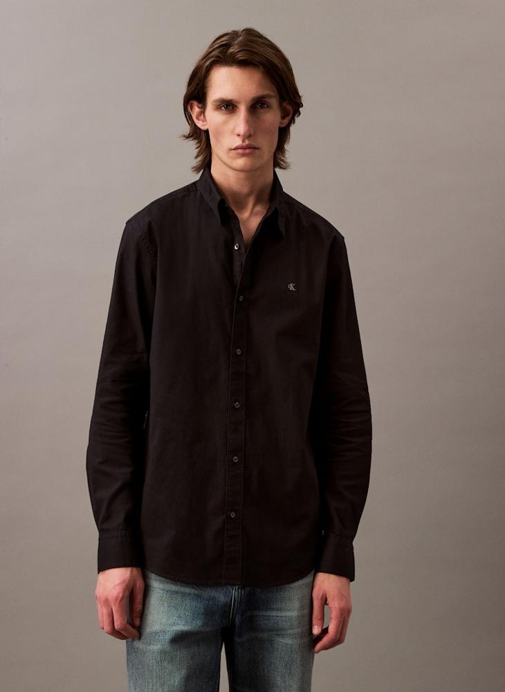 Calvin Klein Jeans Solid Classic Oxford Button-Down Shirt - Image 1