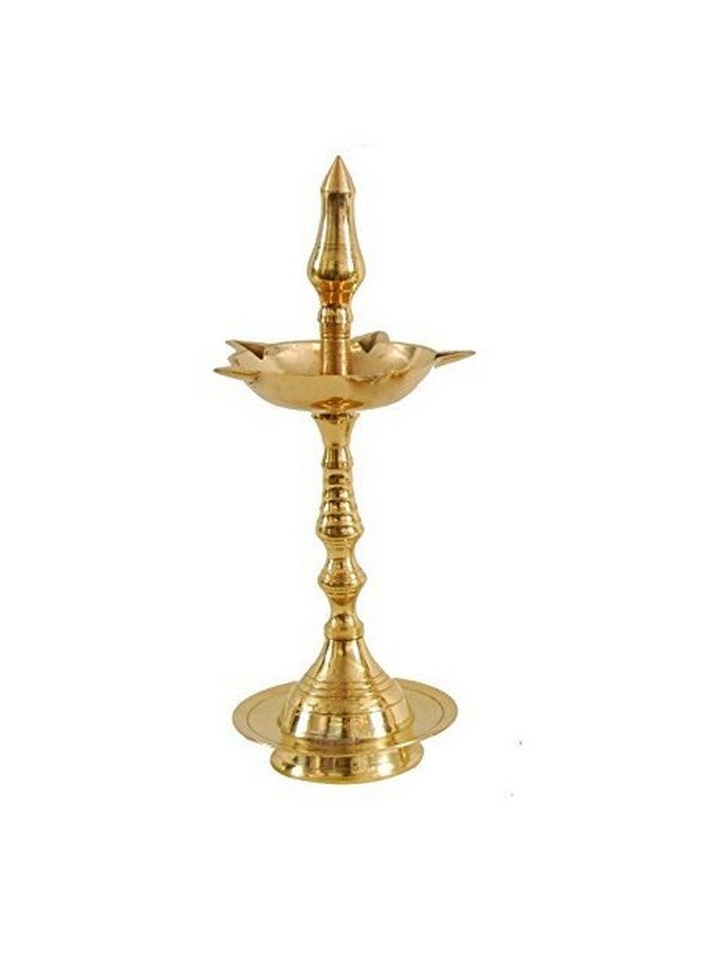 Collectible India Collectible India Brass Fancy Kerala Diya Oil Lamp Stand for Puja Home Decoration Items Temple Festival Gifts Indian Puja Articles Decor - Image 1