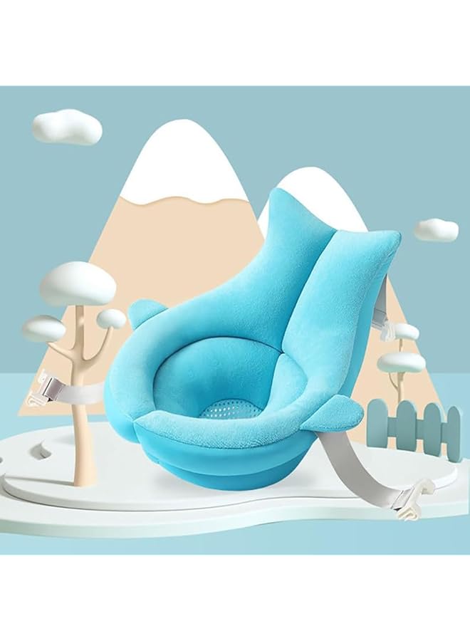 X spring Baby Bath Tub Soft Cushion And Non Slip Mat Ideal For Newborns To Toddlers Whimsical Ocean Design Non Slip Bath Seat Home And Travel Use Makes Toddler Bath Time Fun Baby Bath Essentials - Image 3