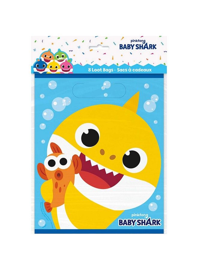 Unique أكياس Loot بلاستيكية بيبي شارك 7.50" × 11" 8 قطع - Image 1