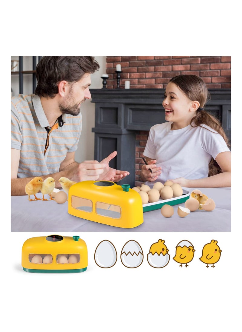 SYOSI - Egg Incubator, 8 Eggs Incubator with Led Candler Temperature Humidity Control and Display, Digital Incubator Educational Tool for Chicken Duck Goose Quail Bird Eggs, A Great Educational Tool - Image 1