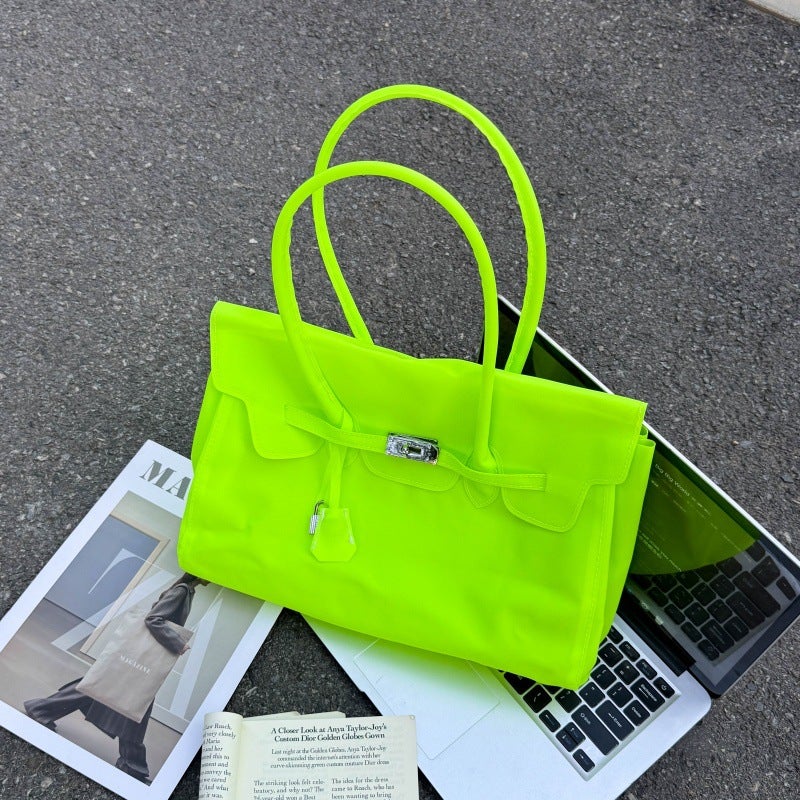Jelly Tote Bag, Women's Handbag, Korean Style, PVC, Large - Image 4