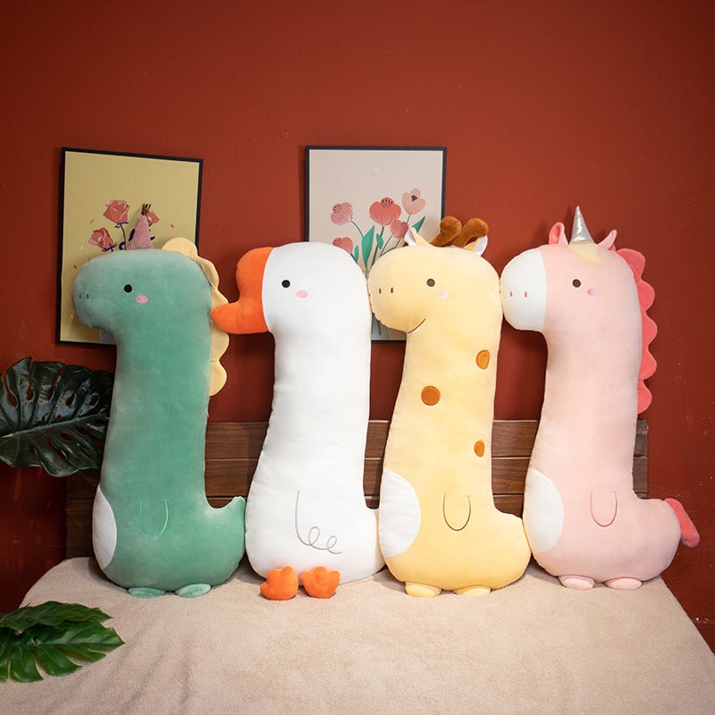 Cute Dinosaur Animal Long Pillow Girl Sleeping With Legs Big Goose Plush Doll Pillow Removable And Washable Cloth Doll - Image 2