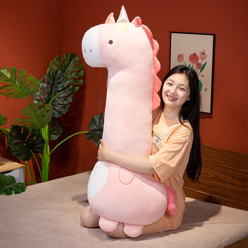Cute Dinosaur Animal Long Pillow Girl Sleeping With Legs Big Goose Plush Doll Pillow Removable And Washable Cloth Doll - Image 1
