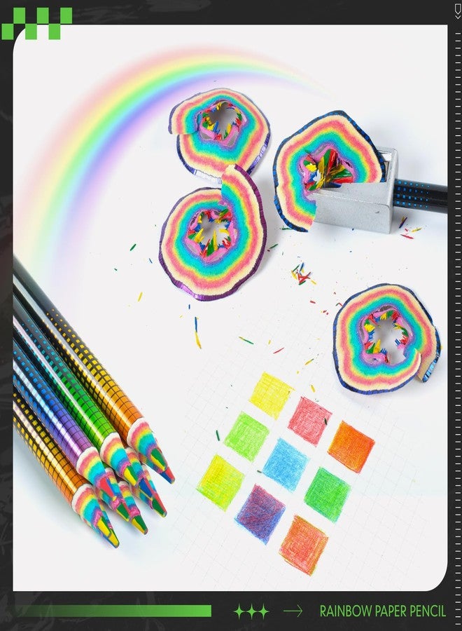 REDVANTA Easter Basket Stuffers, Rainbow Colored Pencils for Kids, Gifts for Girls, Art Supplies for Coloring, Drawing, Shading, 12 Count - Image 5