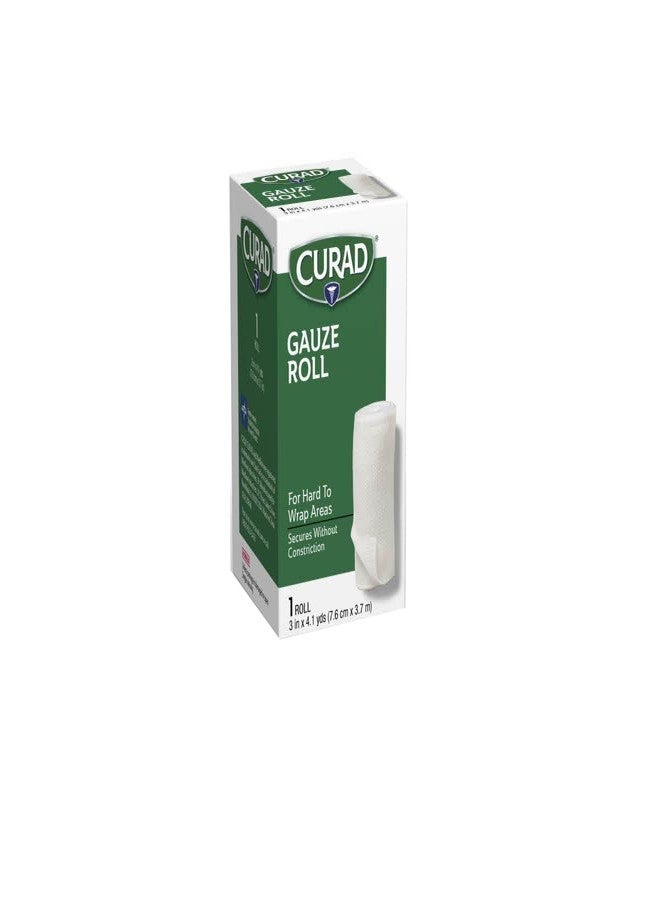 CURAD Stretch Rolled Gauze, 3" x 4.1 yds., Essential First Aid Supply, Pack of 24 - Image 3