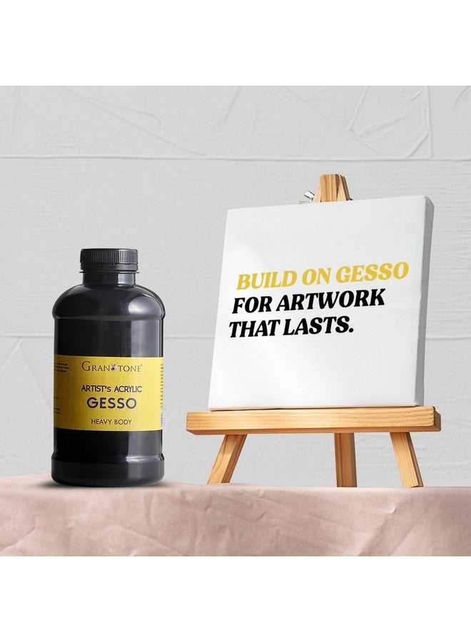 Granotone جرانوتون جيسو أكريليك قاعدة مائية غير سامة جيسو عالمي للتطبيق كطبقة أساسية قبل الطلاء لتغطية إضافية مثالية للفنانين المحترفين و رسامي الهوايات والأطفال (200 مل، أسود) - Image 2