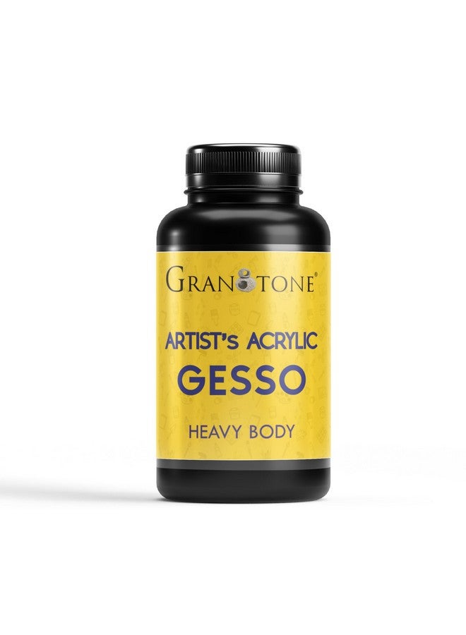 Granotone جرانوتون جيسو أكريليك قاعدة مائية غير سامة جيسو عالمي للتطبيق كطبقة أساسية قبل الطلاء لتغطية إضافية مثالية للفنانين المحترفين و رسامي الهوايات والأطفال (200 مل، أسود) - Image 1