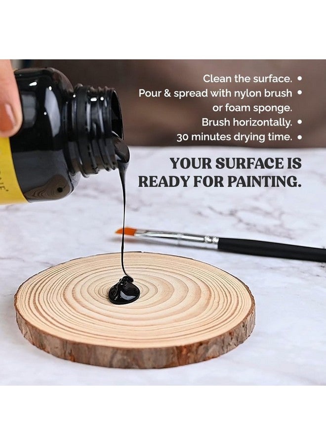 Granotone جرانوتون جيسو أكريليك قاعدة مائية غير سامة جيسو عالمي للتطبيق كطبقة أساسية قبل الطلاء لتغطية إضافية مثالية للفنانين المحترفين و رسامي الهوايات والأطفال (200 مل، أسود) - Image 4