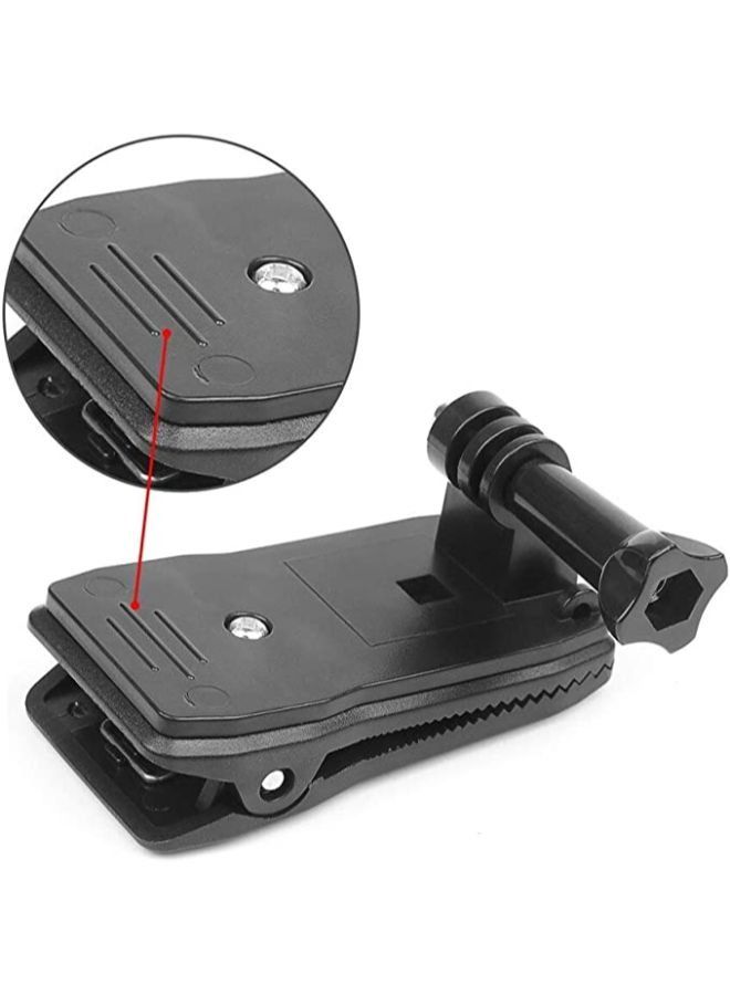 Generic 360° Backpack Cap Hat Clip Clamp Mount With Long Thumb Screw Compatible With SJCAM, Yi, GoPro Hero 2 3 4 5 6 7 8 Action Camera  - Image 1