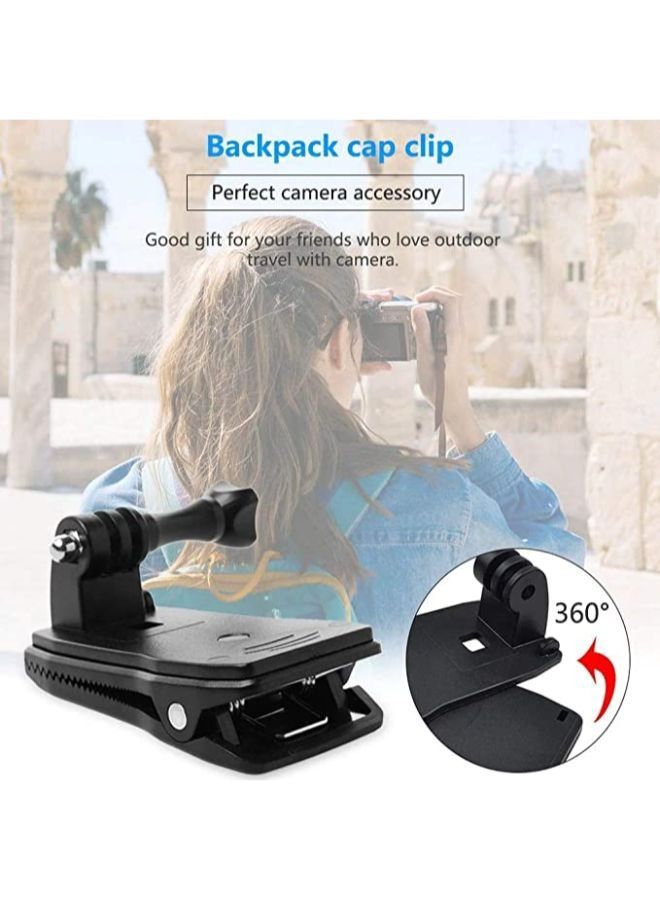Generic 360° Backpack Cap Hat Clip Clamp Mount With Long Thumb Screw Compatible With SJCAM, Yi, GoPro Hero 2 3 4 5 6 7 8 Action Camera  - Image 3