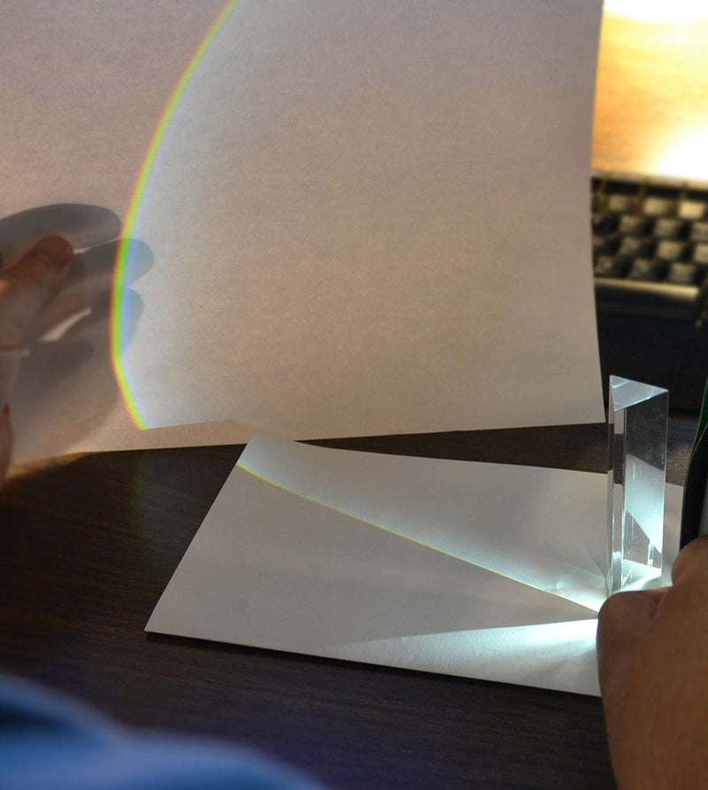 EISCO Labs 3 Piece Acrylic Prism Set - Ultra Durable and Lightweight - 1, 2, and 4 Inch Lengths - Designed for Teaching Physics and Refracted Light - Create Spectrums, Create Rainbows for Photography - Image 5