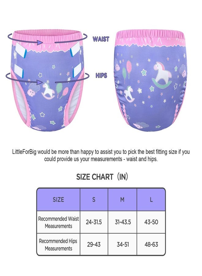 Littleforbig Soft Silky Underwear Comfortable Washable Reusable Adult Training Pants - Little Fantasy S - Image 5