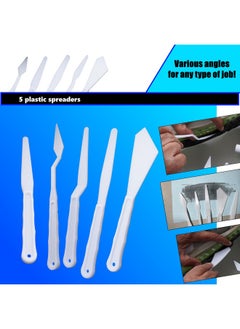 E6000 Plus Adhesive Bundle: 1.9 Fl Oz Tube With 10 Snip Tip Applicators, Set Of 5 Plastic Spreader Tools And Set Of 5 Nail Dotting Tools - Double-Headed With Various Sizes For Optimal Application  - Image 3