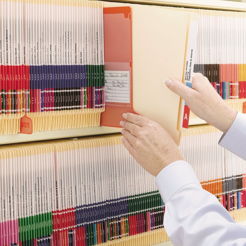 Smead مجلد ملفات سمياد بنهاية تبويب، تبويب مستقيم معزز من شيلف ماستر، حجم رسالة، مانيلا، 100 في العلبة (24109) - Image 2