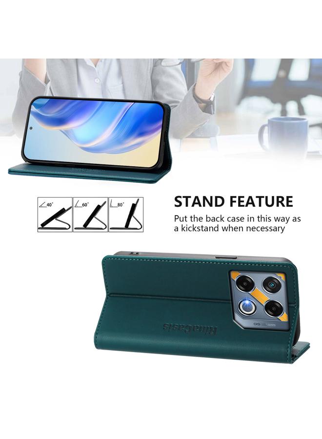 S-TOP Case For Infinix GT 20 Pro 5G RC01 Dual-Folded Magnetic Suction RFID Leather Phone Case - Image 4