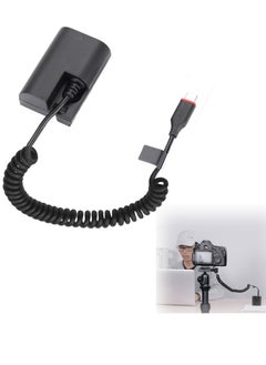 Y&D LP-E6 Dummy Battery Decoded, Battery, Replacement with Type-C Spring Power Adapter Cable for Canon EOS R R5 R5C R6 90D 80D 70D 60D 60Da 5D  - Image 1