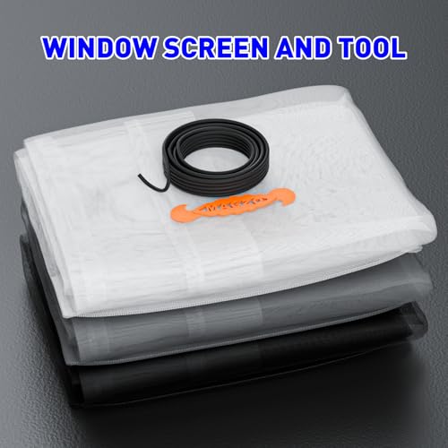 MAGZO Window Screen Replacement Mesh 48"W x 99"L - DIY Adjustable Polyester Pet Proof Screen Door Mesh for Patio Sliding Doors Window Screen Repair Kit, Durable, Washable, Gray - Image 4