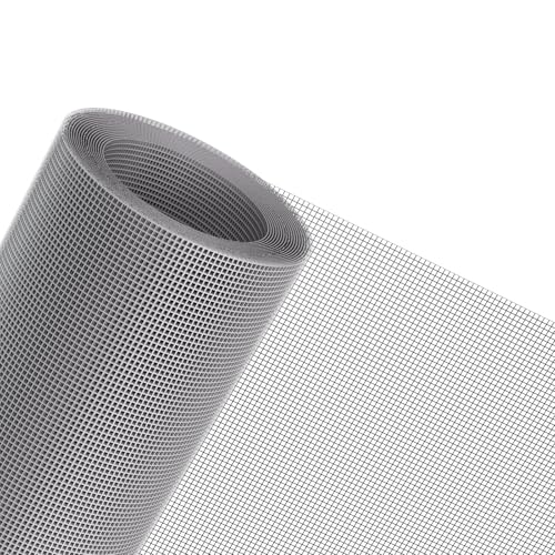 MAGZO Window Screen Replacement Mesh 48"W x 99"L - DIY Adjustable Polyester Pet Proof Screen Door Mesh for Patio Sliding Doors Window Screen Repair Kit, Durable, Washable, Gray - Image 1