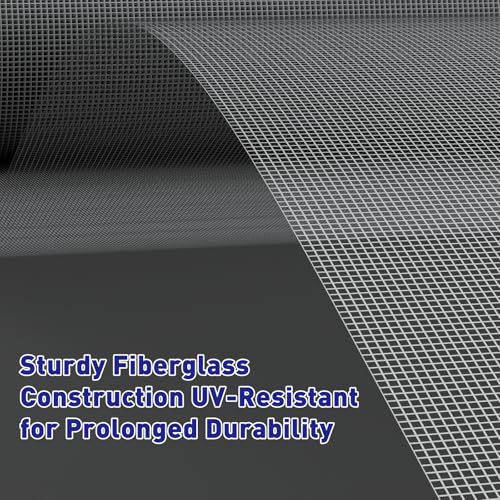 MAGZO Window Screen Replacement Mesh 48"W x 99"L - DIY Adjustable Polyester Pet Proof Screen Door Mesh for Patio Sliding Doors Window Screen Repair Kit, Durable, Washable, Gray - Image 3
