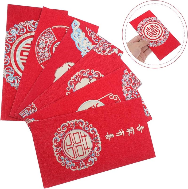 ظروف الزفاف الصينية التقليدية 24 قطعة جيوب حمراء للوجبات الخفيفة للاحتفالات بالعام الجديد - Image 3