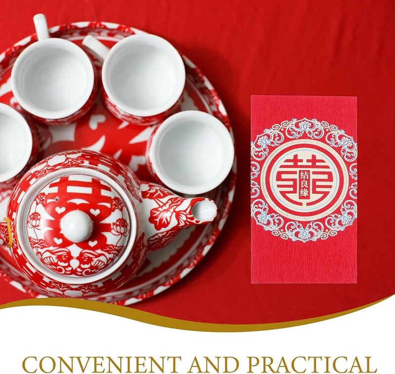 ظروف الزفاف الصينية التقليدية 24 قطعة جيوب حمراء للوجبات الخفيفة للاحتفالات بالعام الجديد - Image 4