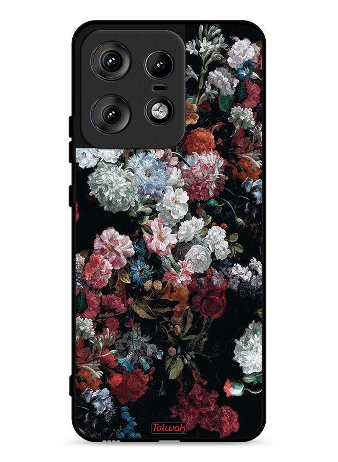 Tolwak Motorola Edge 50 Pro 5G Protective Case Cover Vintage Roses  - Image 1