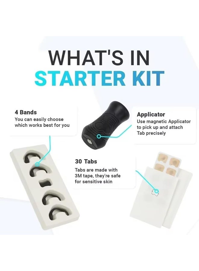 Breathing Nose Strip Starter Set with adjustable magnets, sweat-resistant and skin-safe nose strips, supports smoother breathing, improves sleep quality, Adult Breathing Support Set (30pcs) - Image 2