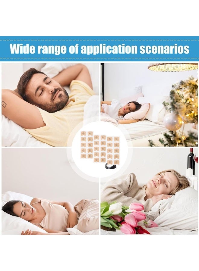 Breathing Nose Strip Starter Set with adjustable magnets, sweat-resistant and skin-safe nose strips, supports smoother breathing, improves sleep quality, Adult Breathing Support Set (30pcs) - Image 5